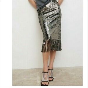 Zara limited edition sequin skirt